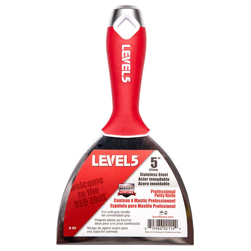 LEVEL 5 Комплект шпакли 4", 5", 6", 8", 10" с гумени ръкохватки