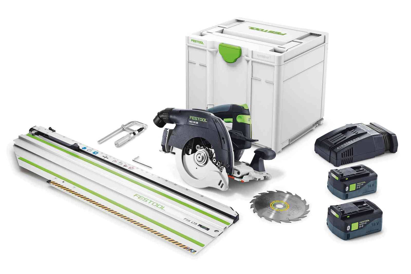 Festool Акумулаторен ръчен циркулярен трион HKC 55 5,0 EBI-Set-FSK 420