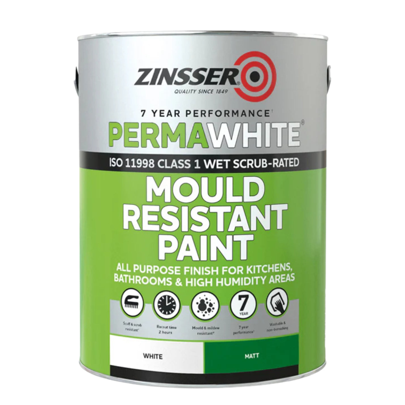Mana Сет за боядисване ZINSSER BIN, 1L + PermaWhite, Matt, 1L