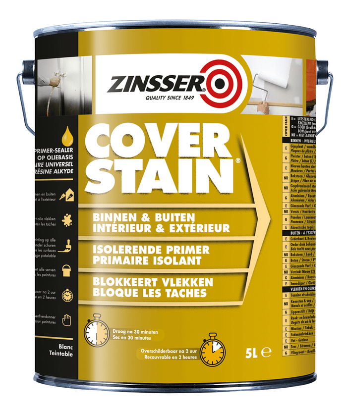 ZINSSER COVER STAIN Блокиращ грунд против петна 5л.