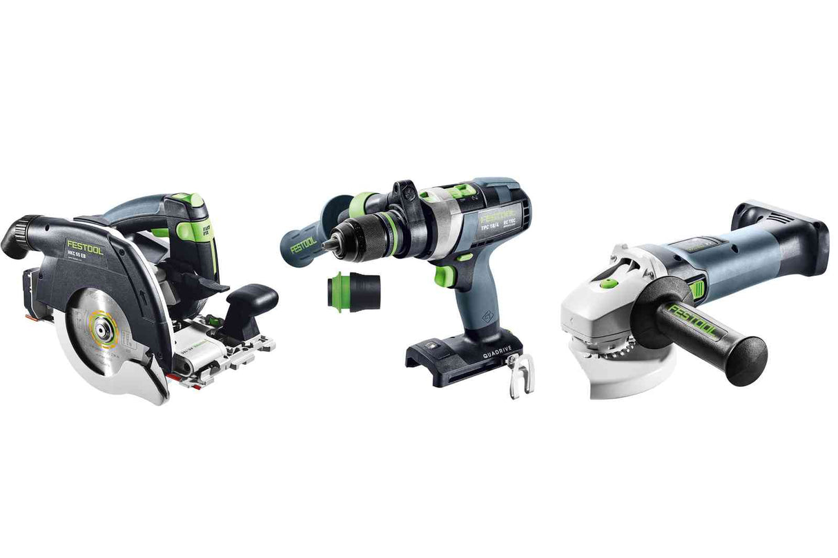 Festool Комбиниран акумулаторен комплект за работа по дървени конструкции HKC 55/TPC 18/AGC 18/TB M 137