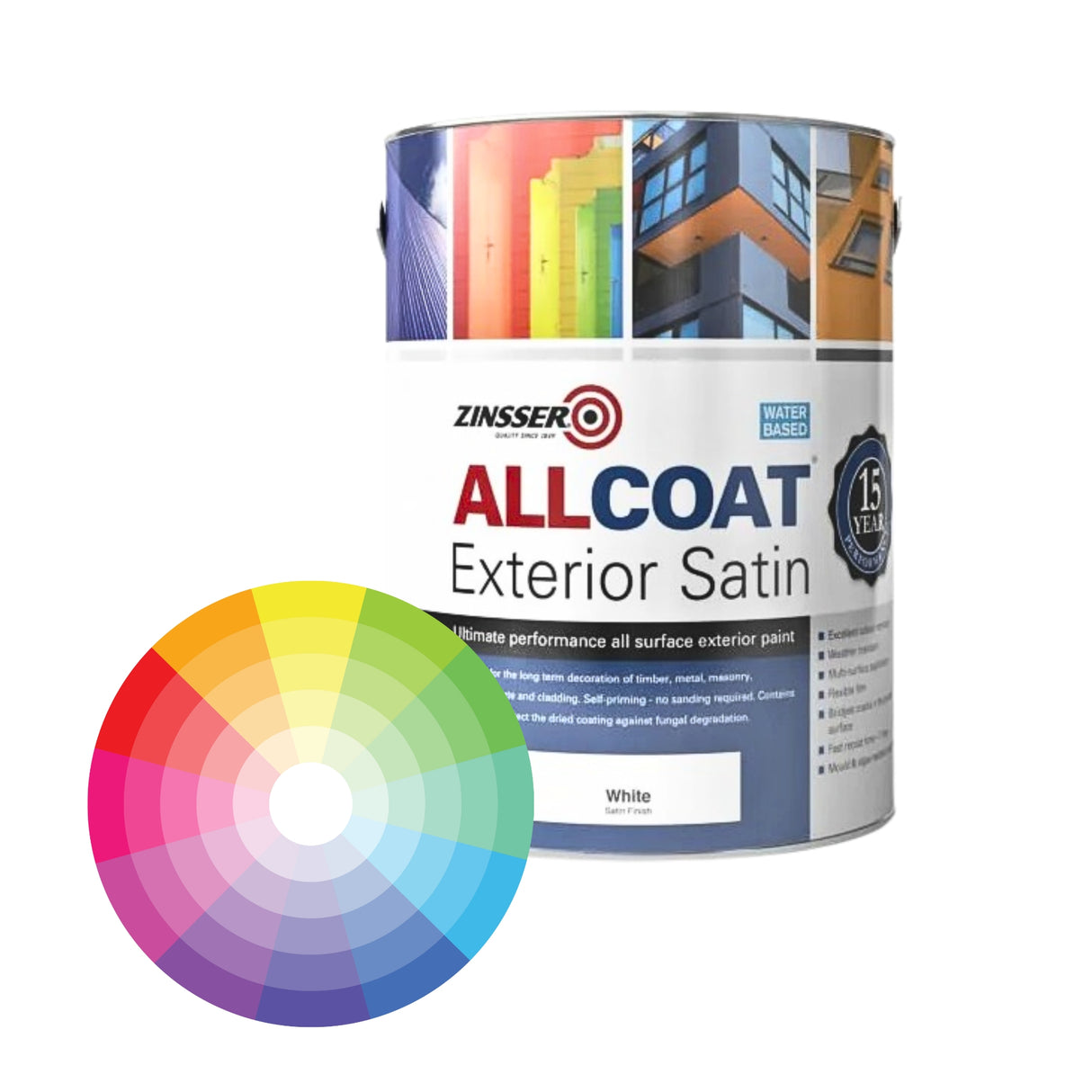 Zinsser Allcoat SATIN 1L — тонираща боя за фасади