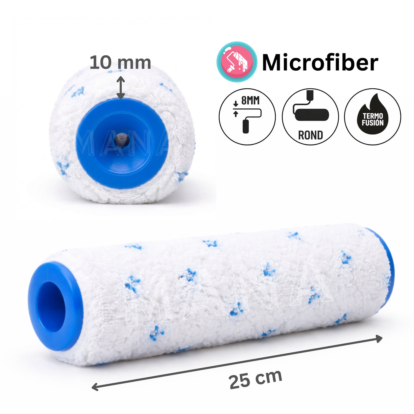 MANA Microfiber AllStar 10, Микрофибърен валяк 25 cm
