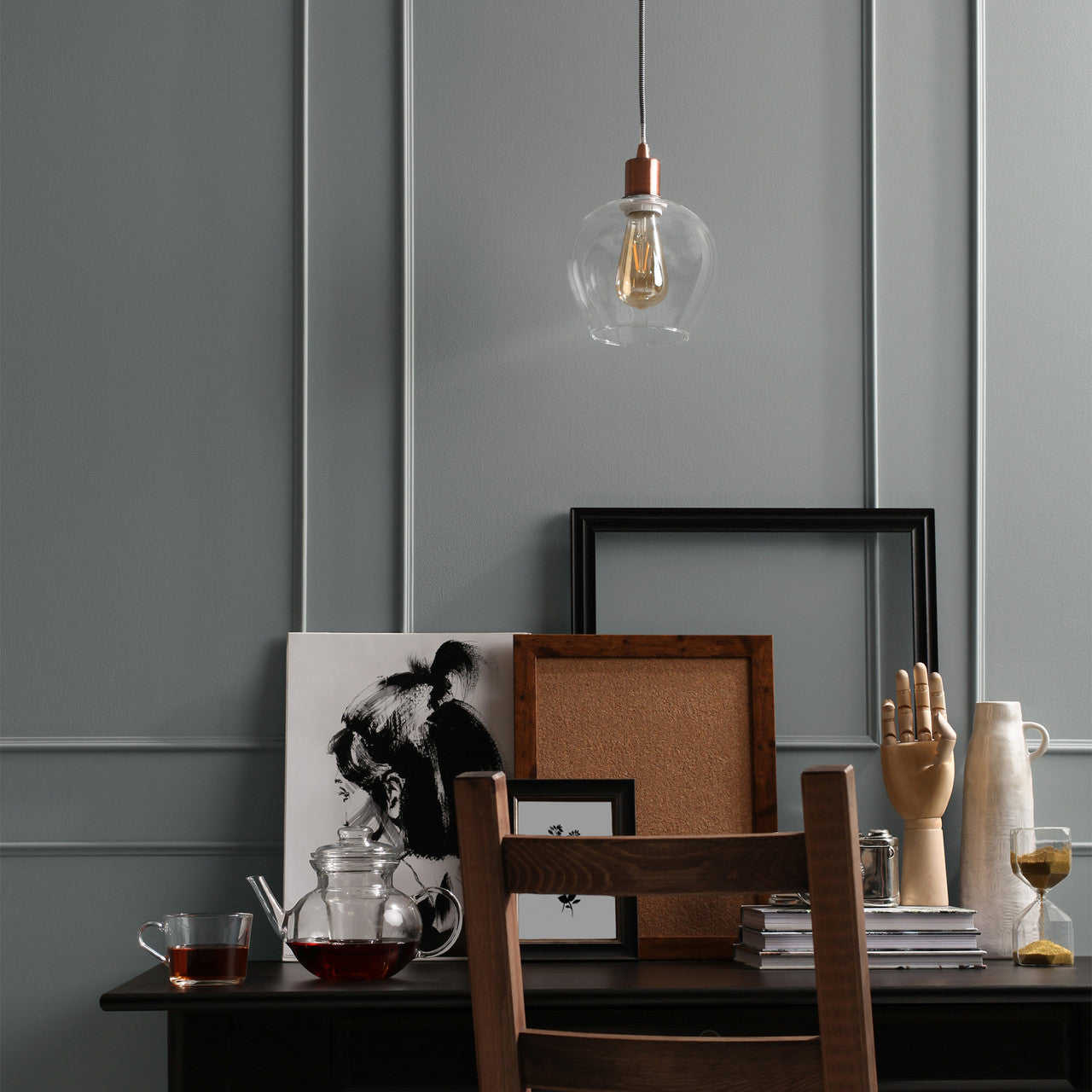 Rust Oleum Chalky Finish Боя за стена и тавани / Pitch Grey 1L