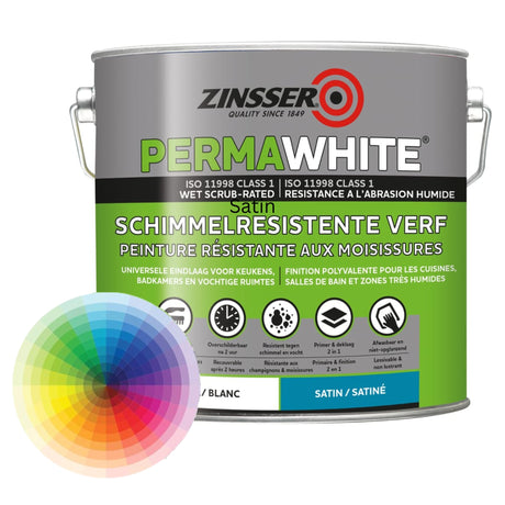 ZINSSER PERMA-WHITE SATIN Интериорна боя против мухъл 10L