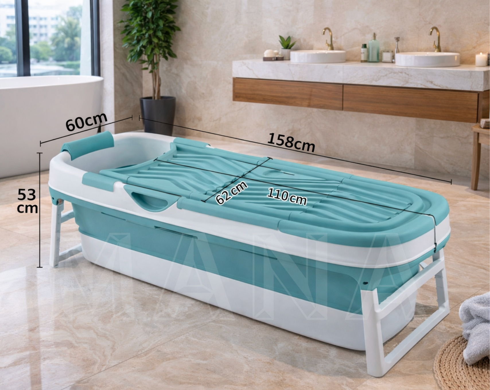 Премиум сгъваема вана за деца, възрастни, семейства/  158см
