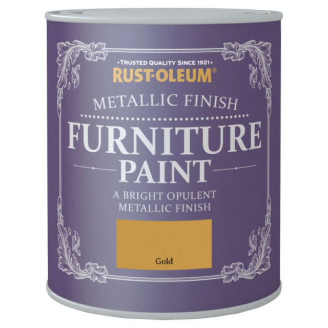 RUST OLEUM Тебеширена боя за мебели с метално покритие/Gold 750ml
