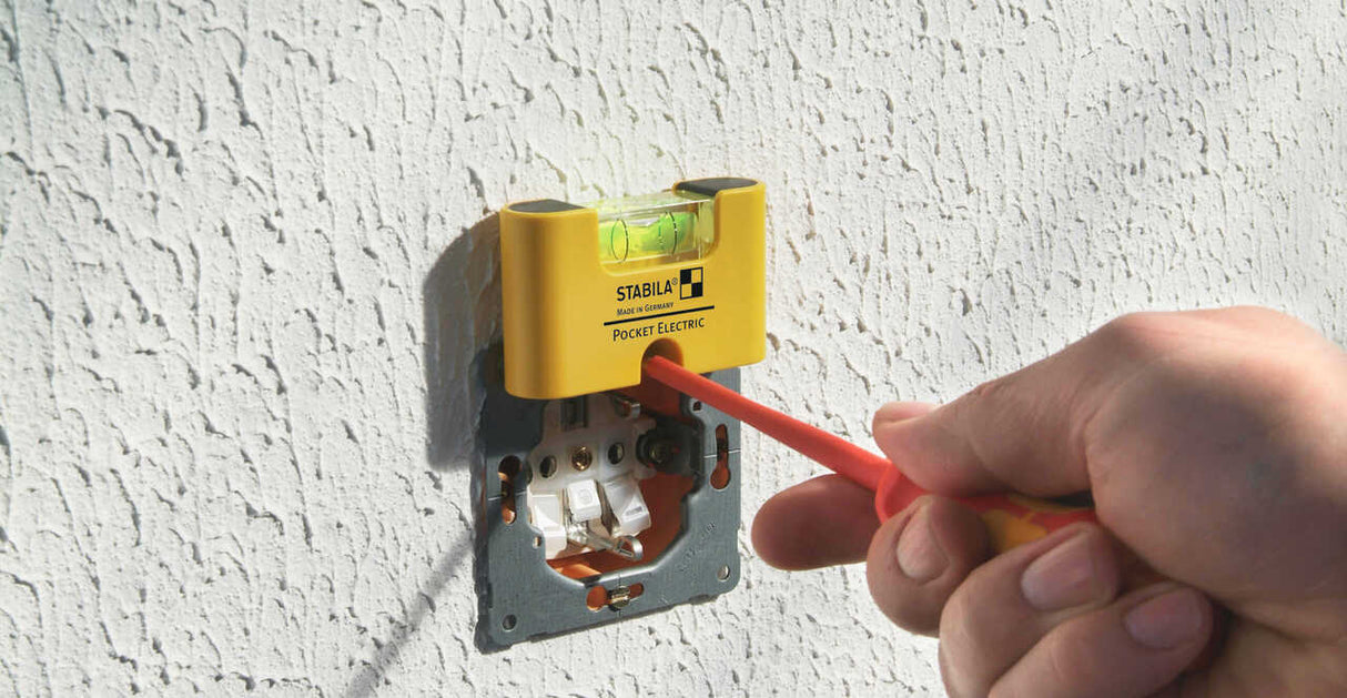 STABILA Джобен нивелир с калъф за колан Pocket Electric 7см