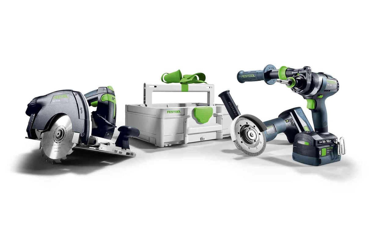 Festool Комбиниран акумулаторен комплект за работа по дървени конструкции HKC 55/TPC 18/AGC 18/TB M 137