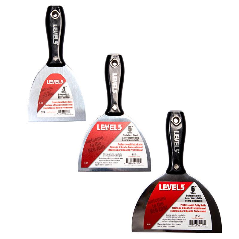 LEVEL 5 Професионална Шпакла 4"/102mm с пластмасова ръкохватка
