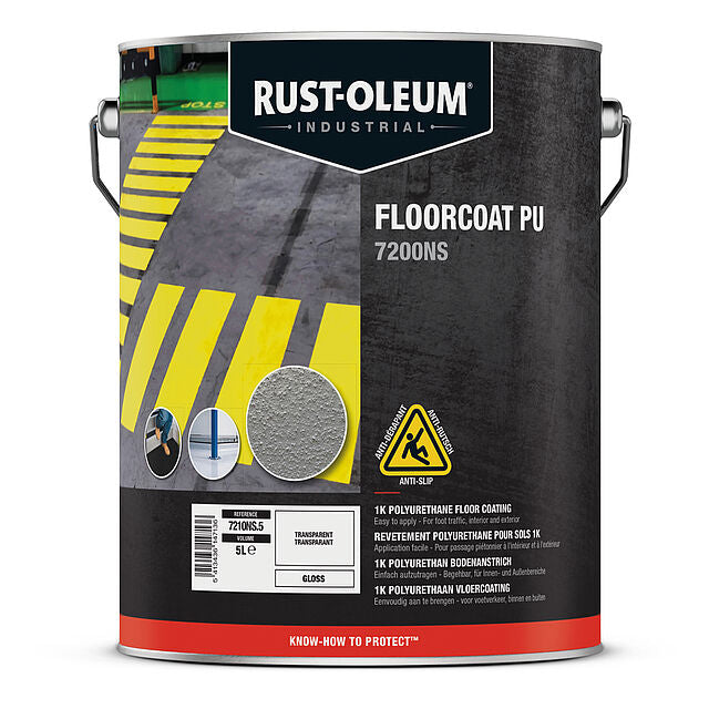 Rust Oleum Боя против хлъзгане за подове Floorcoat PU 7200NS / Черна