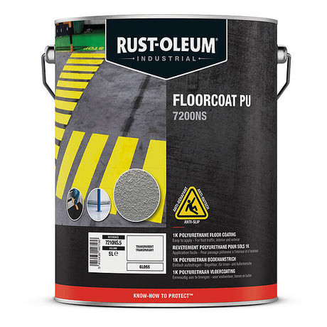 Rust Oleum Боя против хлъзгане за подове Floorcoat PU 7200NS / Черна