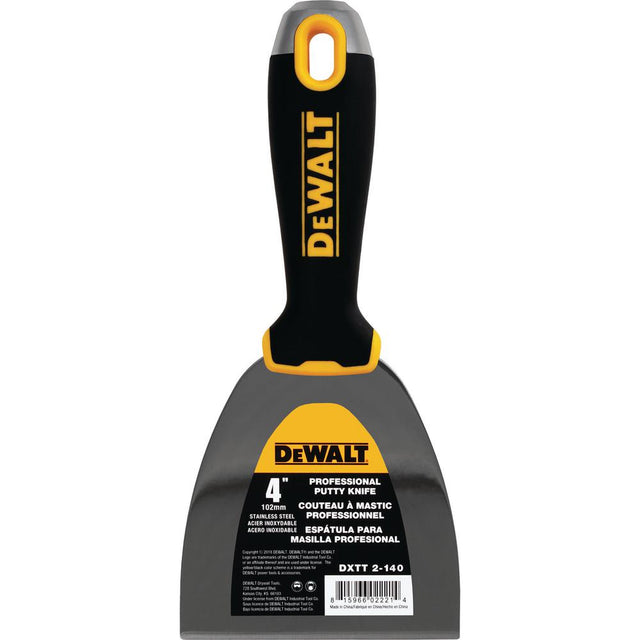 DeWALT Професионална Шпакла 4/102mm с гумирана ръкохватка 
