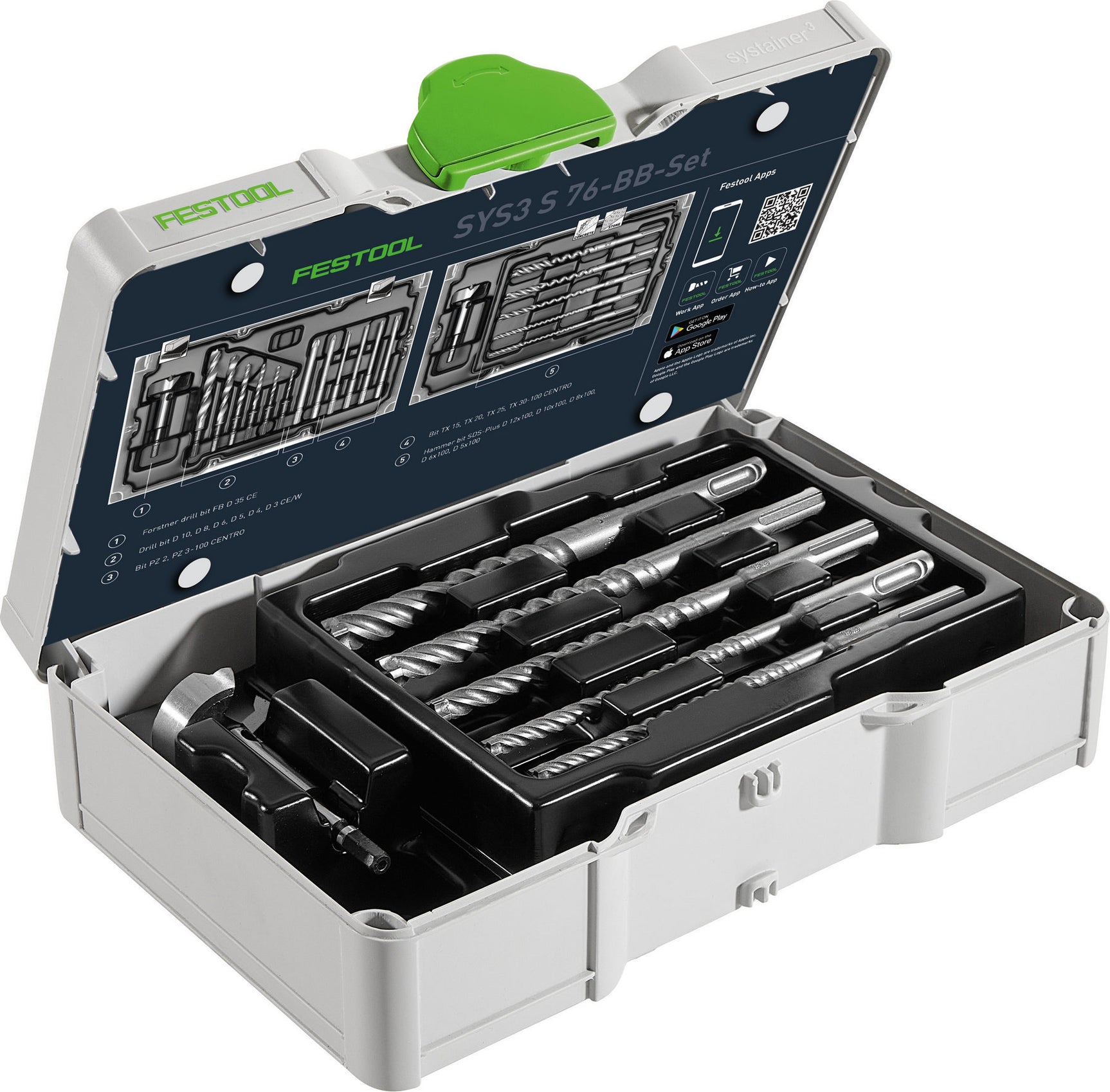 Festool Комплект от битове и свредла SYS3 S 76-BB-Set