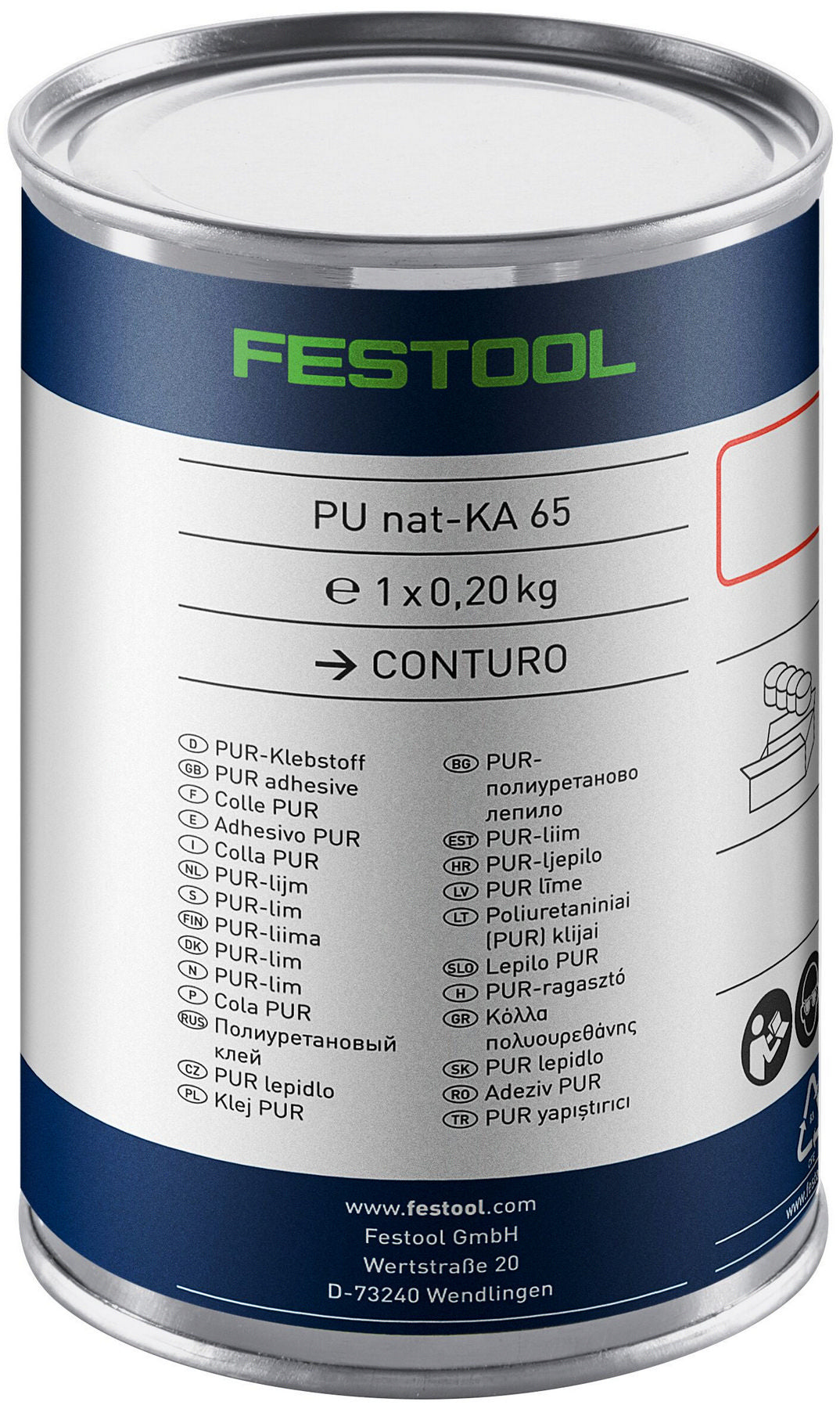 Festool Полиуретаново лепило натурално PU NAT-KA 65/4