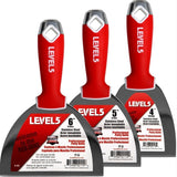LEVEL 5 Комплект шпакли 4, 5, 6 с гумени ръкохватки 
