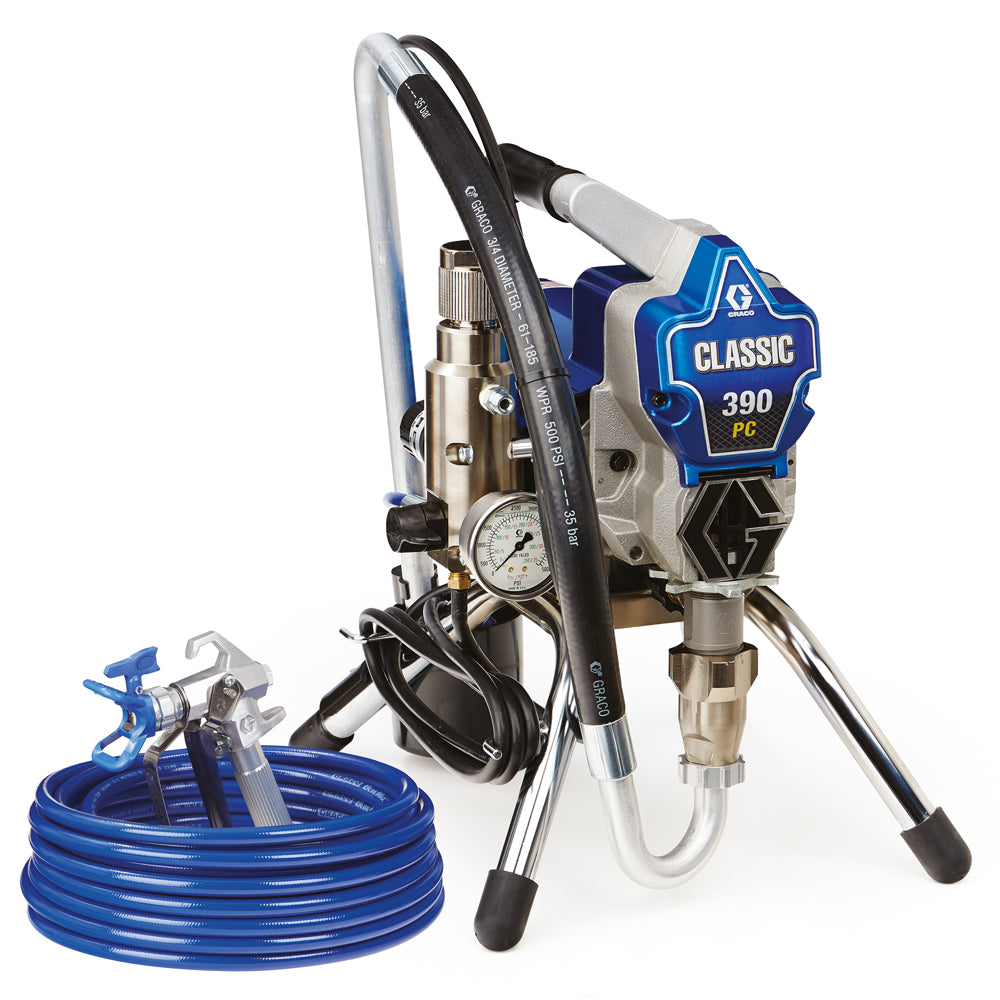 Graco 390 Classic PC Airless Sprayer on a Stand