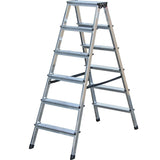 Алуминиева двустранна стълба 2х6/1,30м