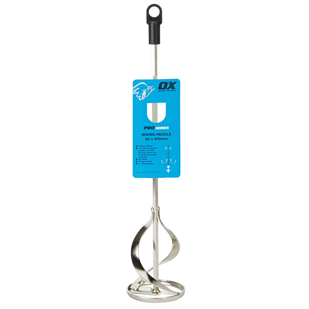 OX Tools PRO миксер 400mm — изглед на конструкцията