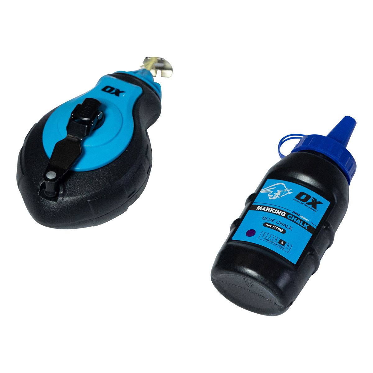 OX Pro Aluminium Kevlar Chalk Line Reel and Refill