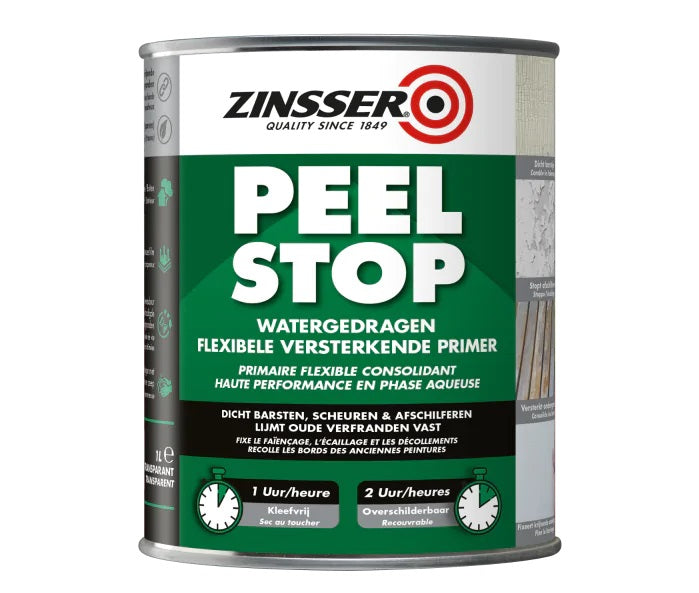 Zinsser Peel Stop — прозрачен грунд против лющене на стара боя