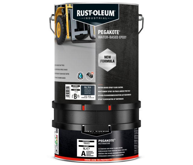 RUST OLEUM Pegakote Боя за плочки / Светло сиво, RAL 7016, 5L