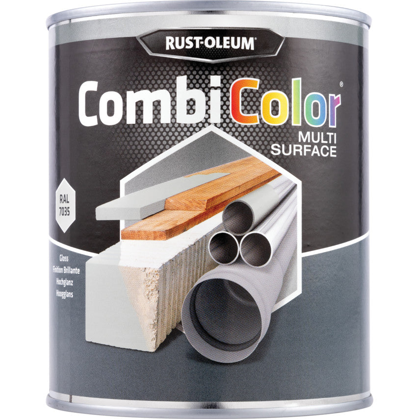 Rust-Oleum CombiColor®  Multi-Surface Защита за универсални повърхности Гланц RAL 7035/Light Grey 750ml