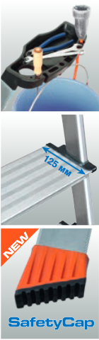 KRAUSE SEPURO Step ladder with deep steps 3+1