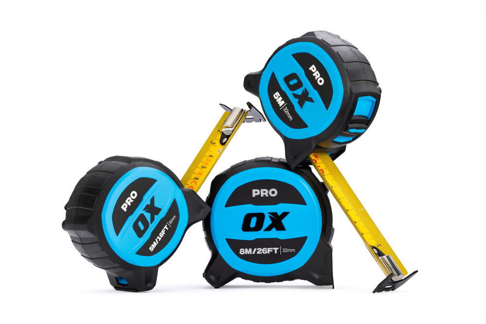 OX Tools PRO инструмент за строителство 5м — детайл на работната част