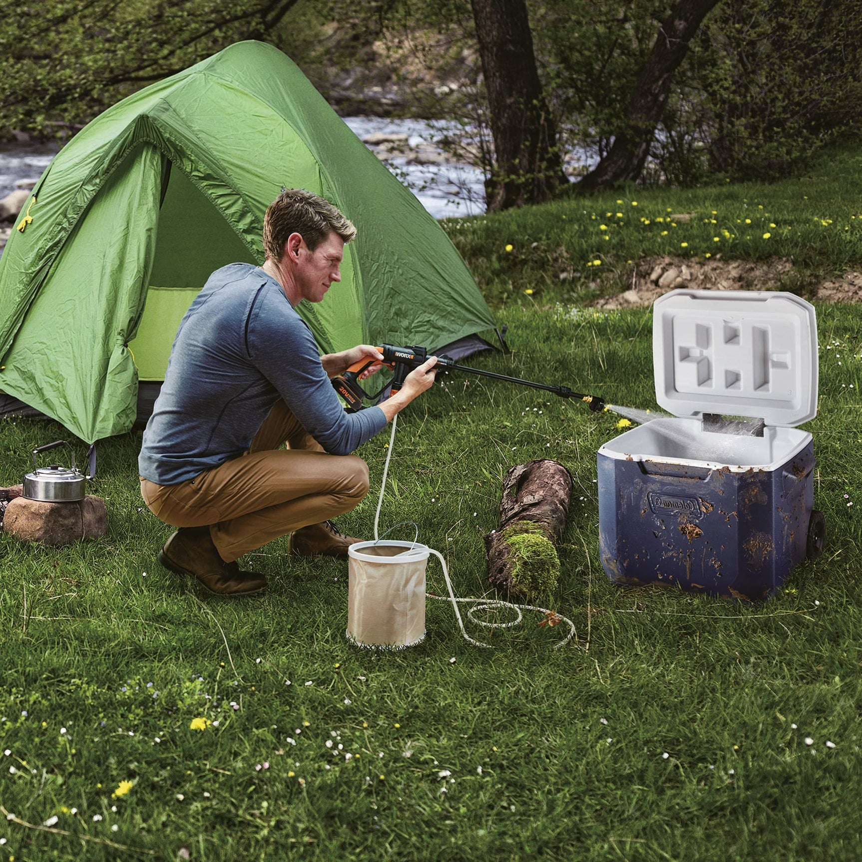 Акумулаторна водоструйка WORX WG620E.4, 20 V, 120L/H