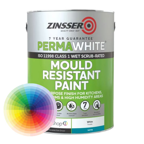 ZINSSER PERMA-WHITE SATIN Интериорна боя против мухъл 2.5л
