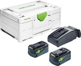 Festool Енергиен комплект SYS3 ENG 18V 2x5,2/TCL6