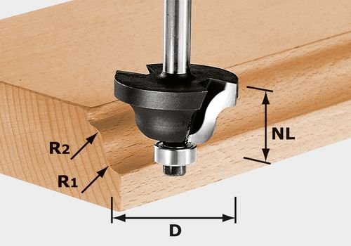 Festool Фрезер с два радиуса HW S8 D31,7/R4/R4