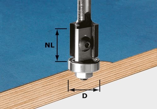Festool Фреза за подравняване на ръбове с обръщаеми режещи пластини HW S8 D19/20WM Z2