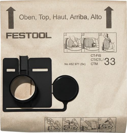 Festool Филтърна торба FIS-CT 33/5 броя